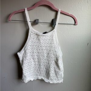 White Crochet Women’s Top